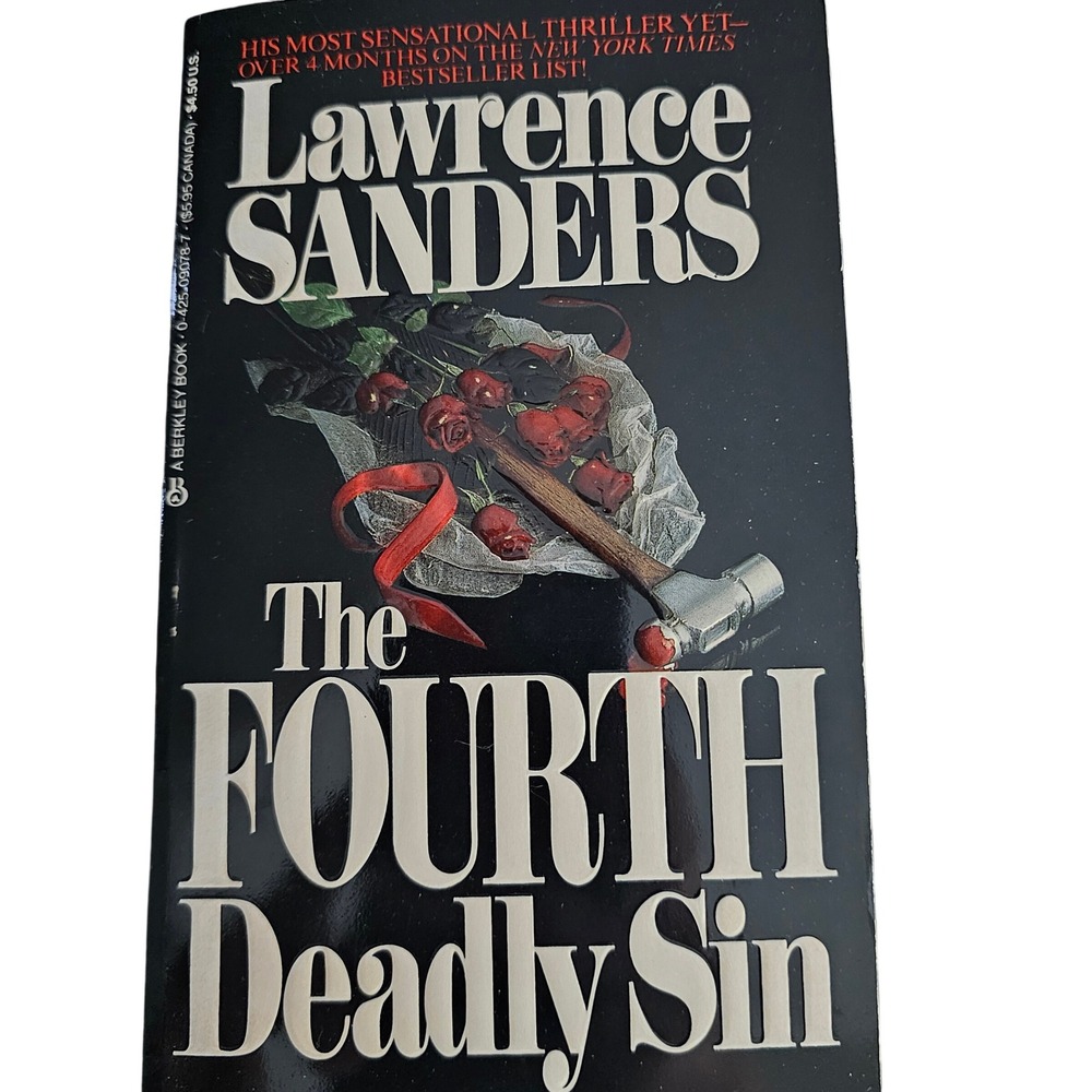 The Fourth Deadly Sin Lawrence Sanders 1986 Berkley Paperback Mystery Thriller